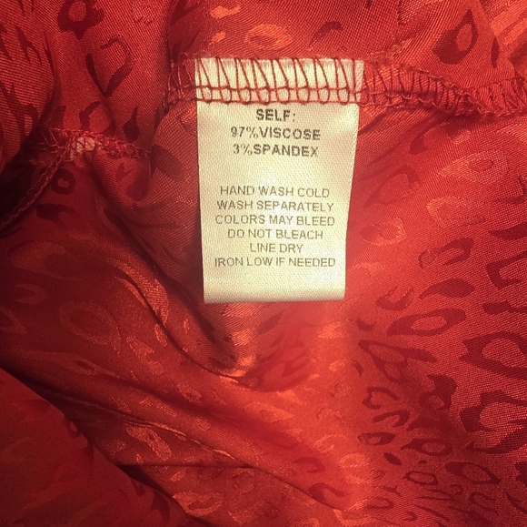 Red Leopard Jacquard Satin Mini Dress - Picture 8 of 15